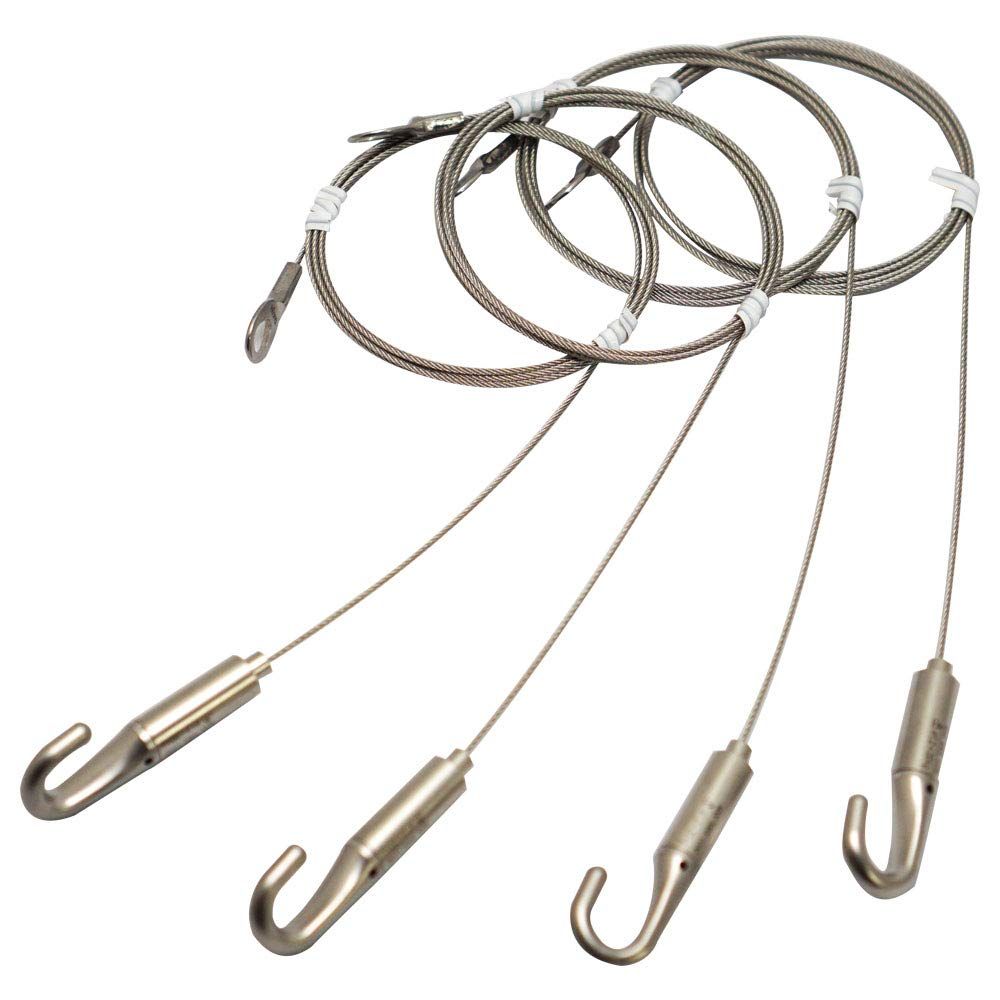 タキヤ ポスター 額縁用ワイヤー 吊下げフック ミニハンガーセットA径1.2φ長さ1m 軽荷重用 4本 コレダーライン -