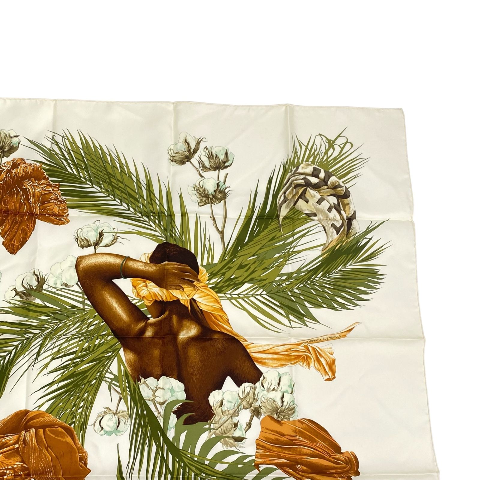 極美品 HERMES エルメス スカーフ カレ90 シルク TURBANS DES