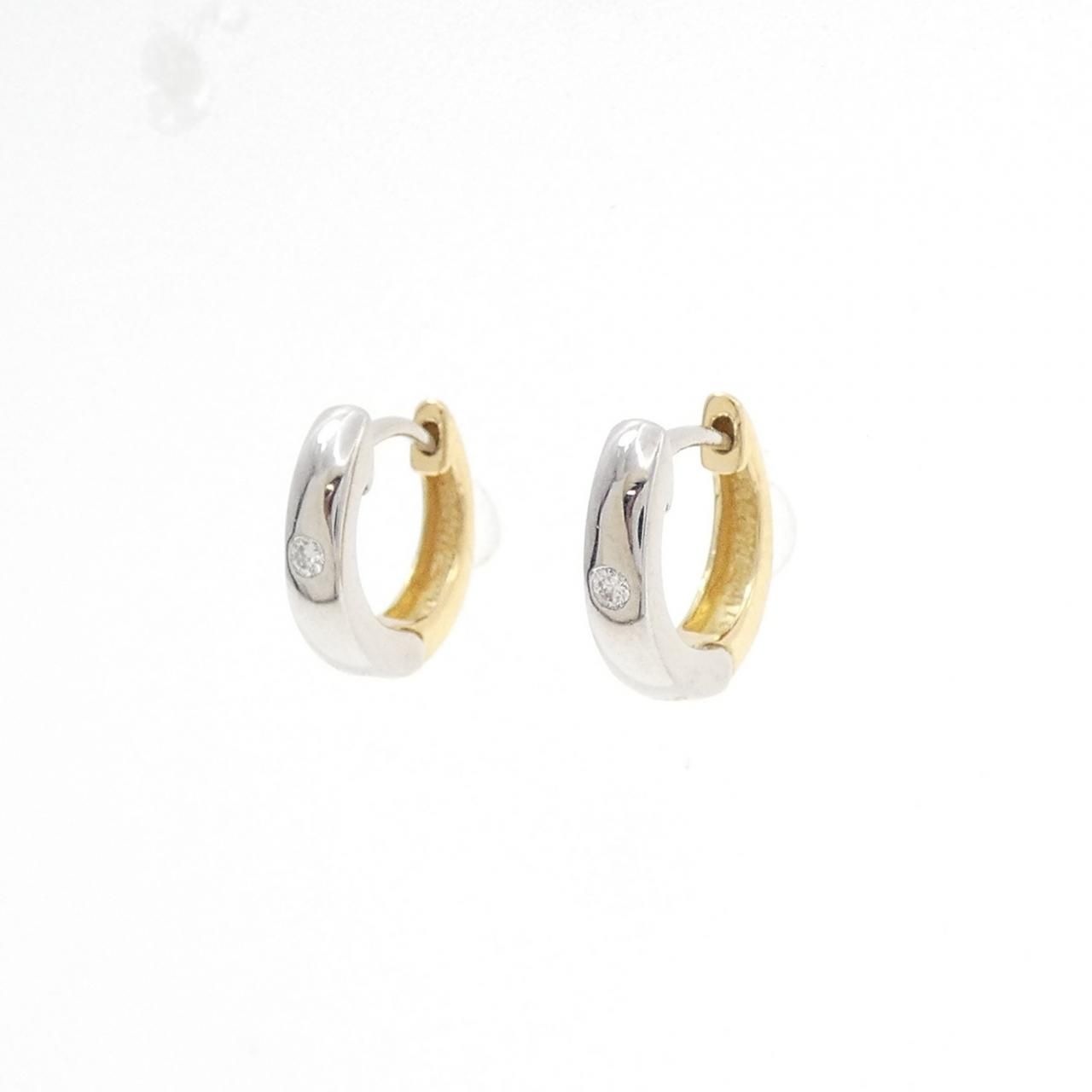 K18YG|PT900 ダイヤモンド ピアス 0.02CT