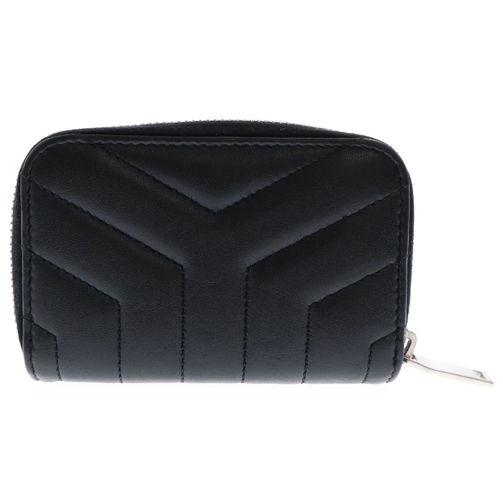 SAINT LAURENT PARIS (サンローランパリ) YSLロゴ キルティング レザー コインケース ブラック 530836