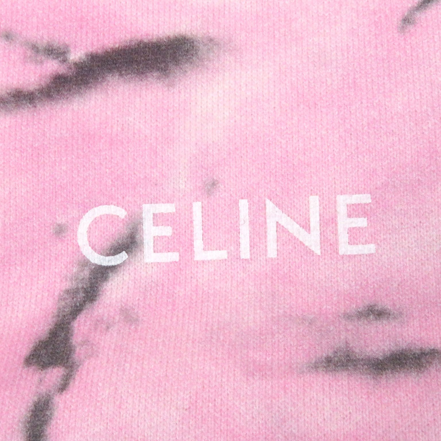 美品□CELINE セリーヌ 23SS 2Y53C647V LOOSE TIE DYE SWEAT SHIRT トレーナー スウェットシャツ ピンク系 S イタリア製 正規品 メンズ 美品□CELINE セリーヌ 23SS 2Y53C647V LOOSE TIE DYE SWEAT SHIRT