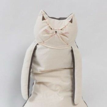 gnocco ニョッコ お座り猫クッション グレー CU21-CT-3GR