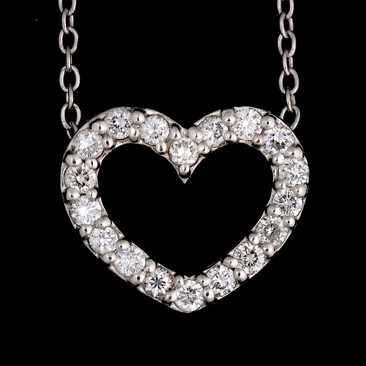 ポンテヴェキオ Ponte Vecchio ダイヤ 0.30ct ハート ネックレス 40cm