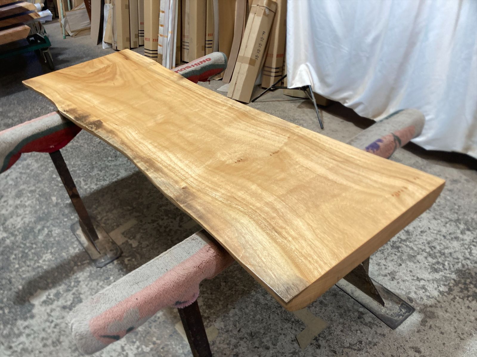 クス9255 楠 一枚板無垢材 1760x410-470x56mm ダイニングテーブル ローテーブル センターテーブル 天板 樟 くすのき WWW_NOITHATQUANGTHANH_NET