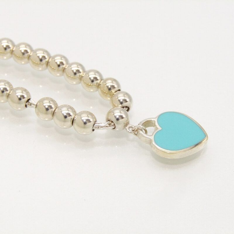 美品 Tiffany&Co. ティファニー ブレスレット ブルー ハート