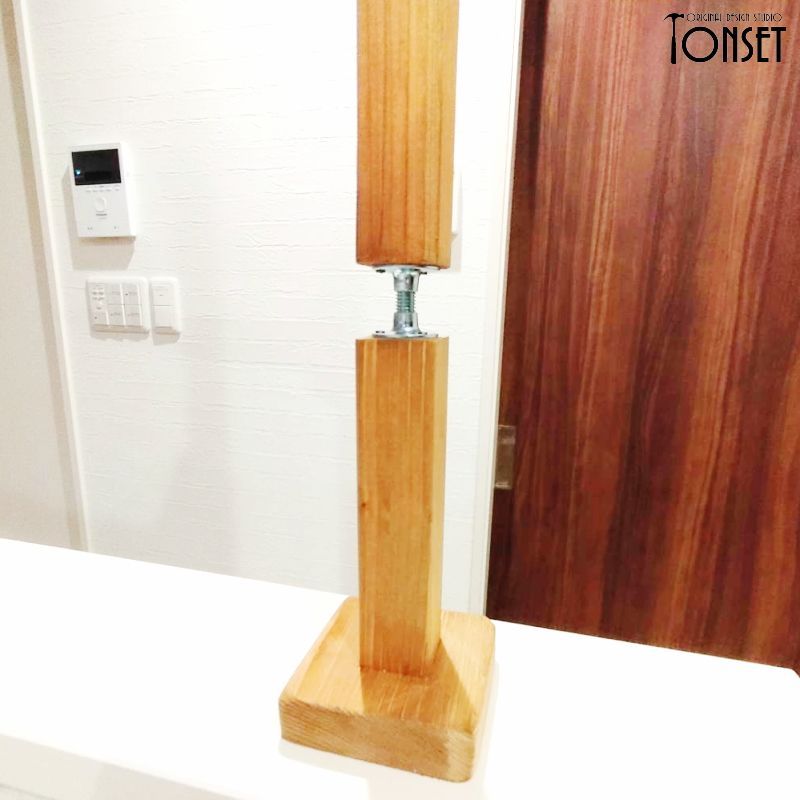 木製突っ張り棒 オークcol. 1000～1499mmまで(調節高さ約