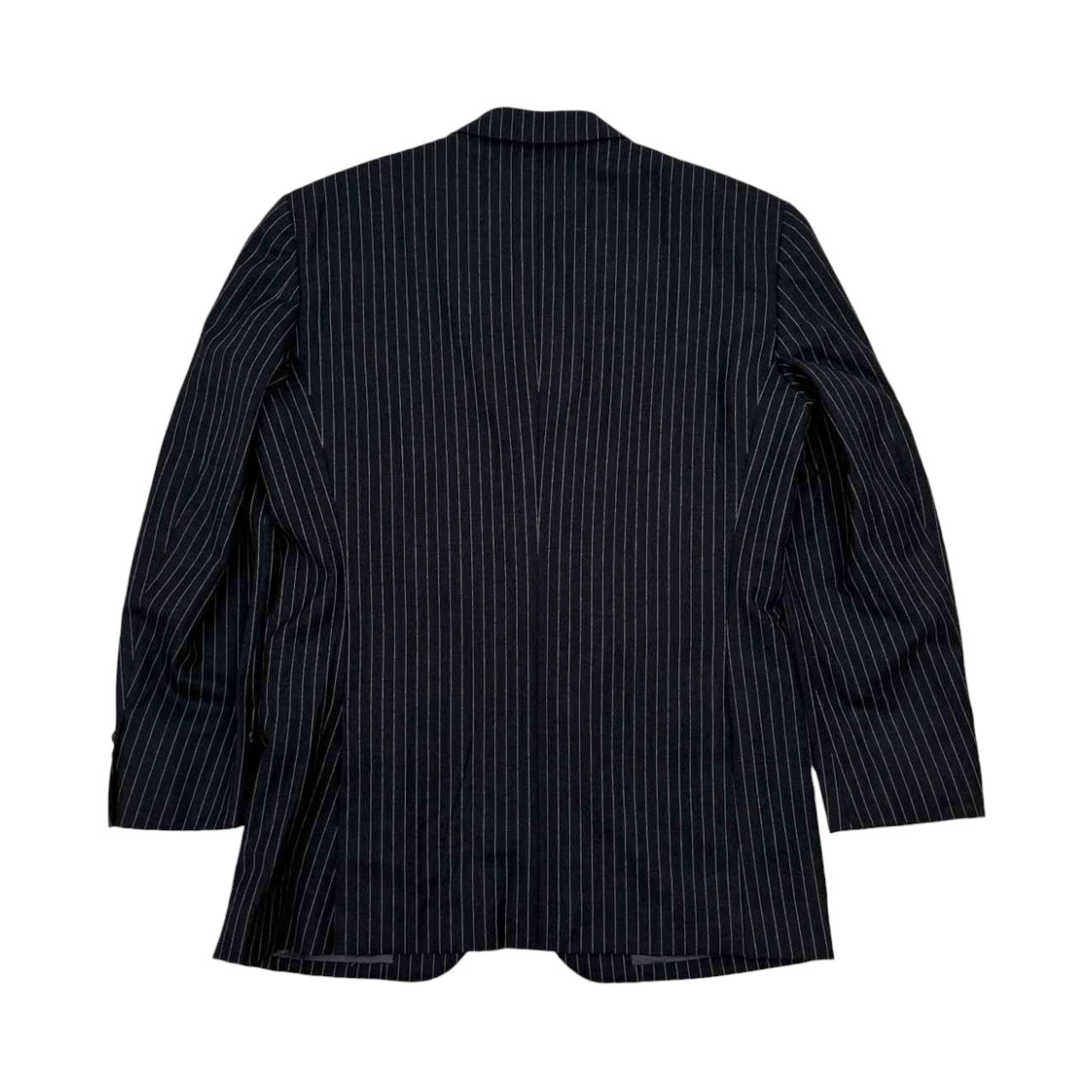 日本製 ラルフローレン セットアップ スーツ 黒ストライプ Polo by Ralph Lauren ポロ ラルフローレン ストライプ柄