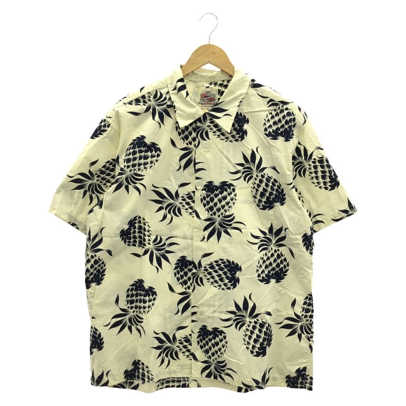 中古】DUKE KAHANAMOKU パイナップル柄 アロハシャツ XXL デューク  