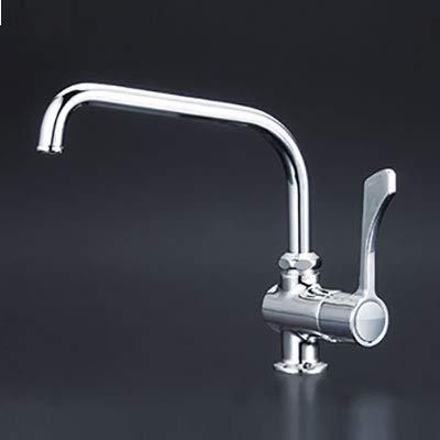 KVK ワンタッチハンドル付立型自在水栓 Ｌ＝２４０ｍｍ K1802R2