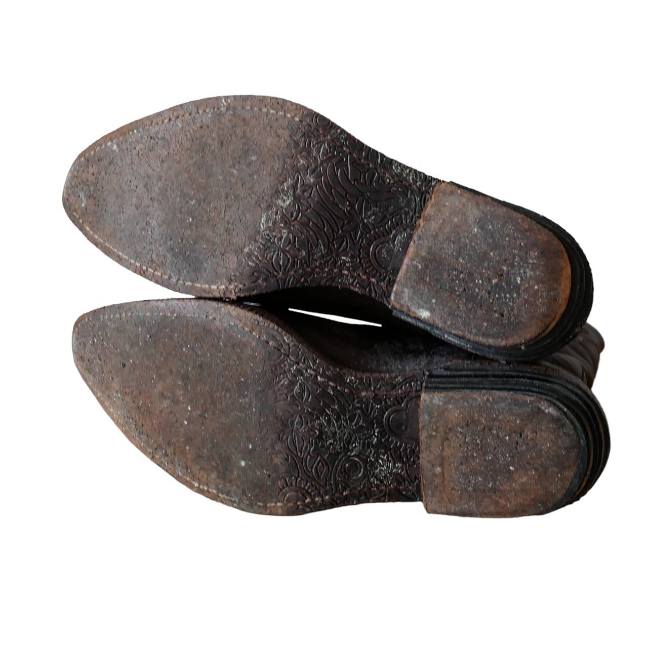 名作 ナンバーナイン ウェスタンブーツ ハート ダメージ加工 サイズ7