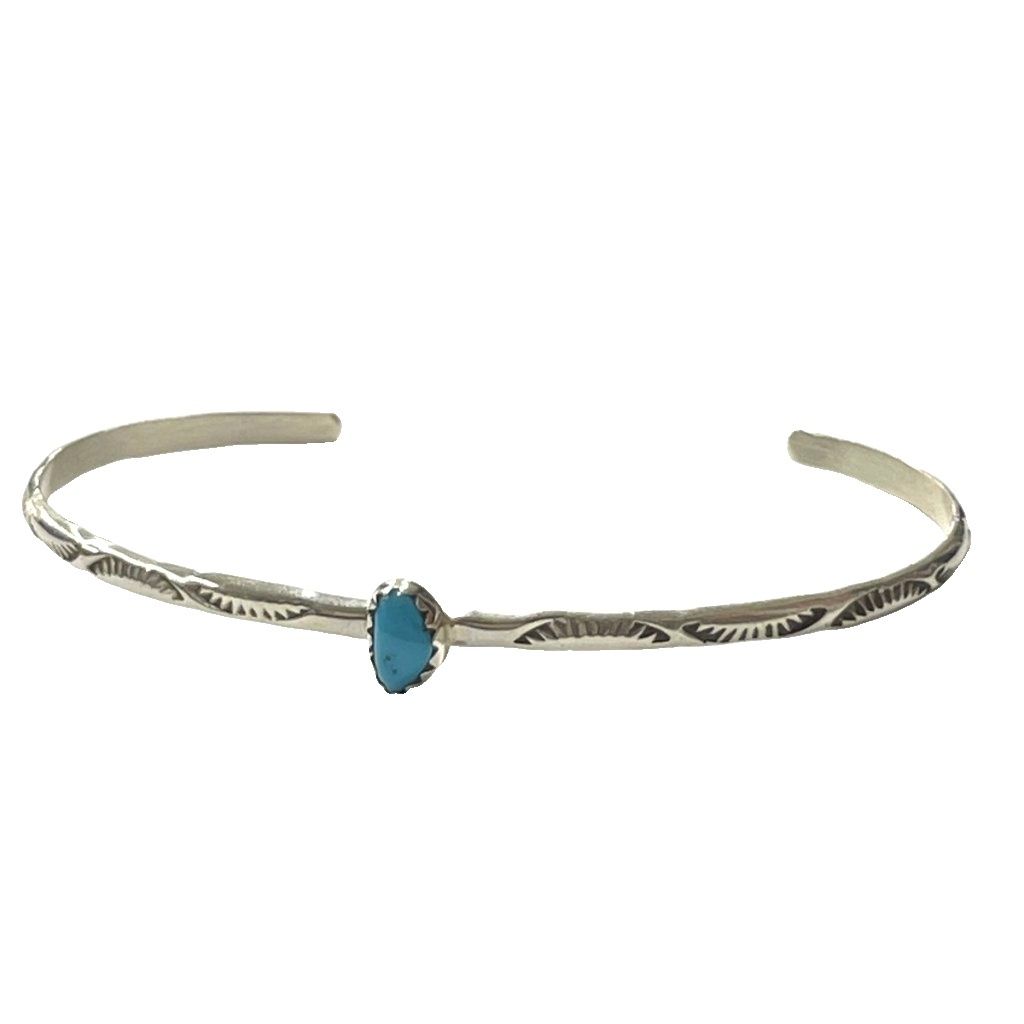 最大35％offセール。 スタンプワーク ターコイズ シルバーバングル ブレスレット sterling刻印 USA刻印 銀 シルバー アクセサリー 都内引取