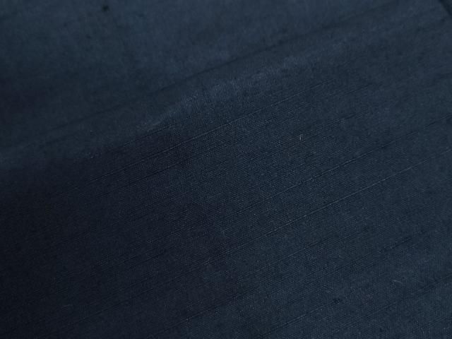 平和屋着物○男性 紬 アンサンブル 色無地 留紺色 キングサイズ 正絹