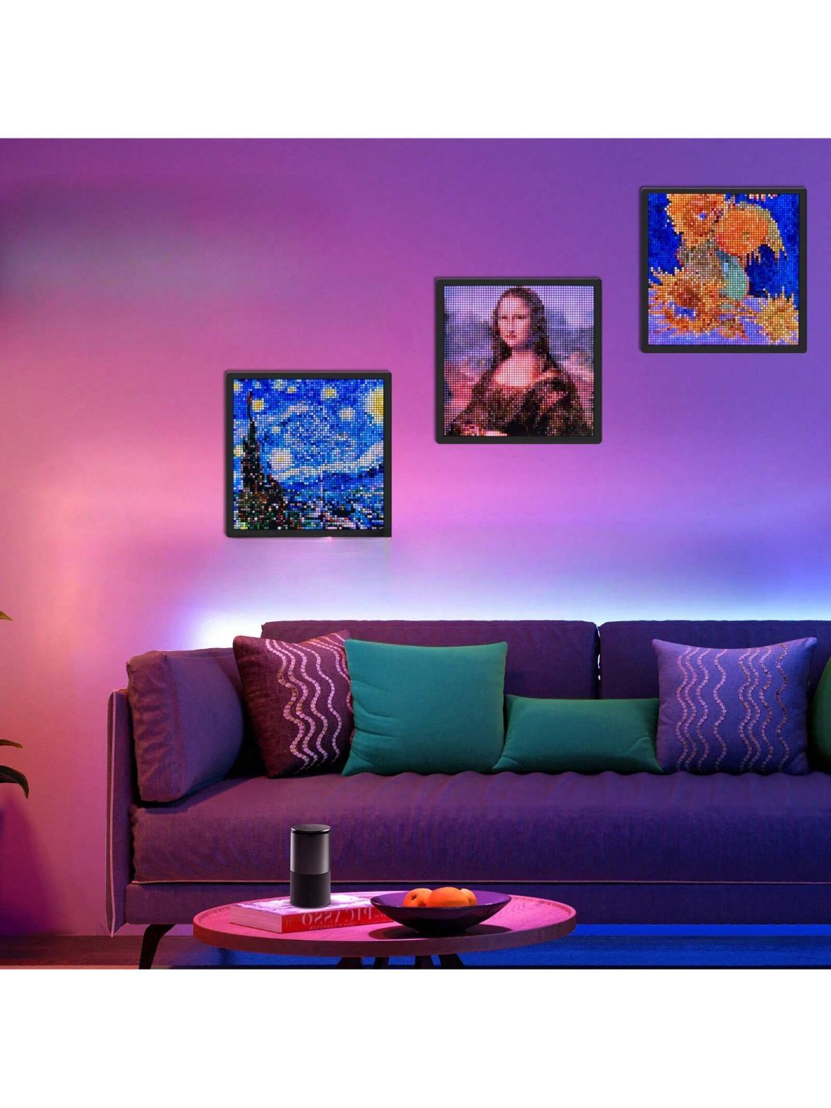 32*32ピクセルデイスプレイフレーム - スマートデジタルアートフレーム Bluetoothアプリ制御対応、32x32解像度、カスタマイズ可能なドット アートスクリーン、アプリ接続機能 - ホームデコレーションやゲームルームに最適 90100058158』Divoom PIXOOMAX ピクセルアート  ...