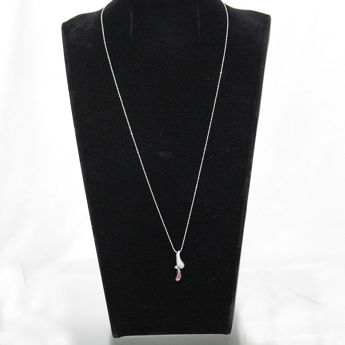 紫凛 シーリン ダイヤ0.2ct ネックレス パープルゴールド K18WG 紫凛 シーリン ダイヤ0.2ct ネックレス パープルゴールド K18WG