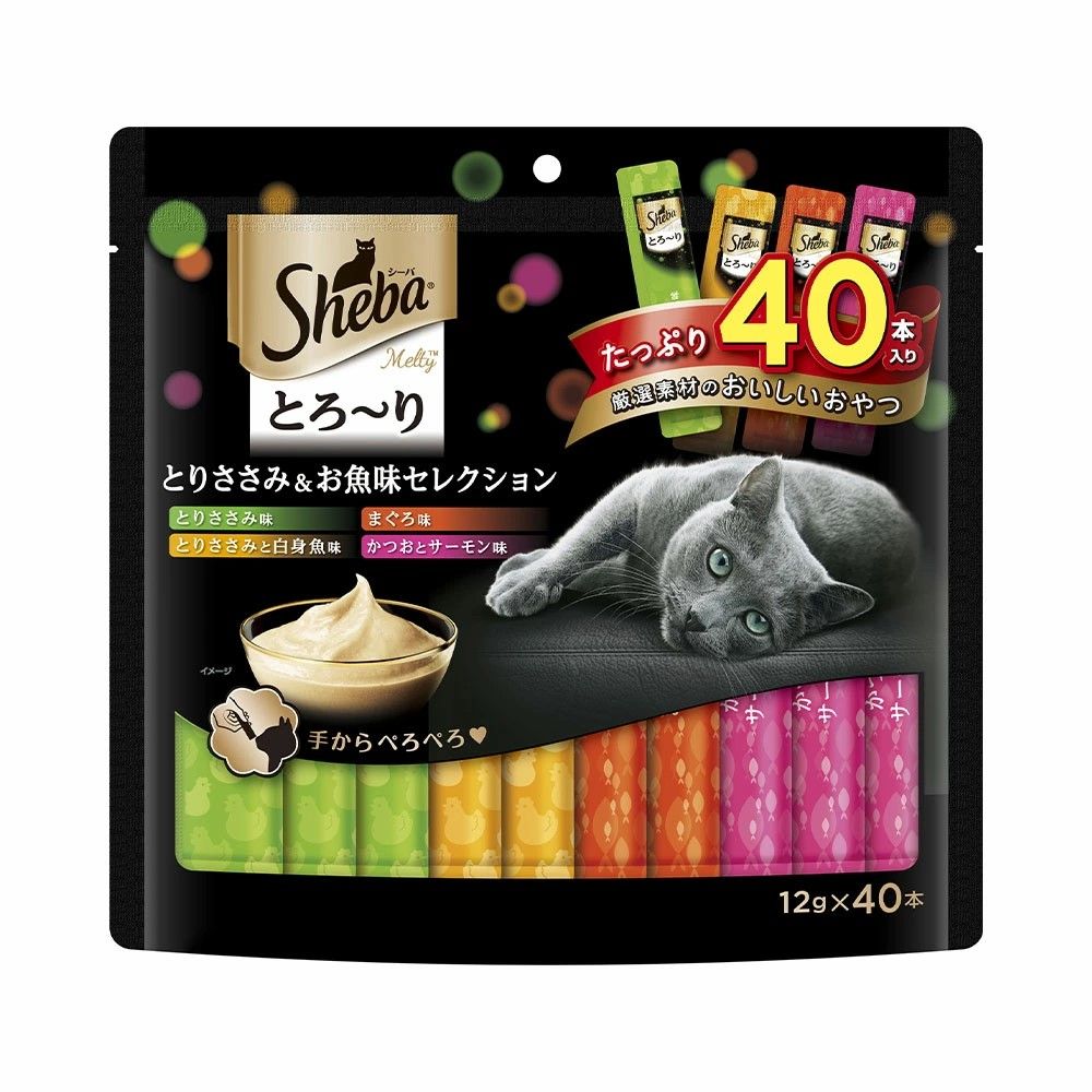 同梱不可 6個セット マースジャパンリミテッド シーバ とろ～り メルティ とりささみ＆お魚味セレクション 12g×40本