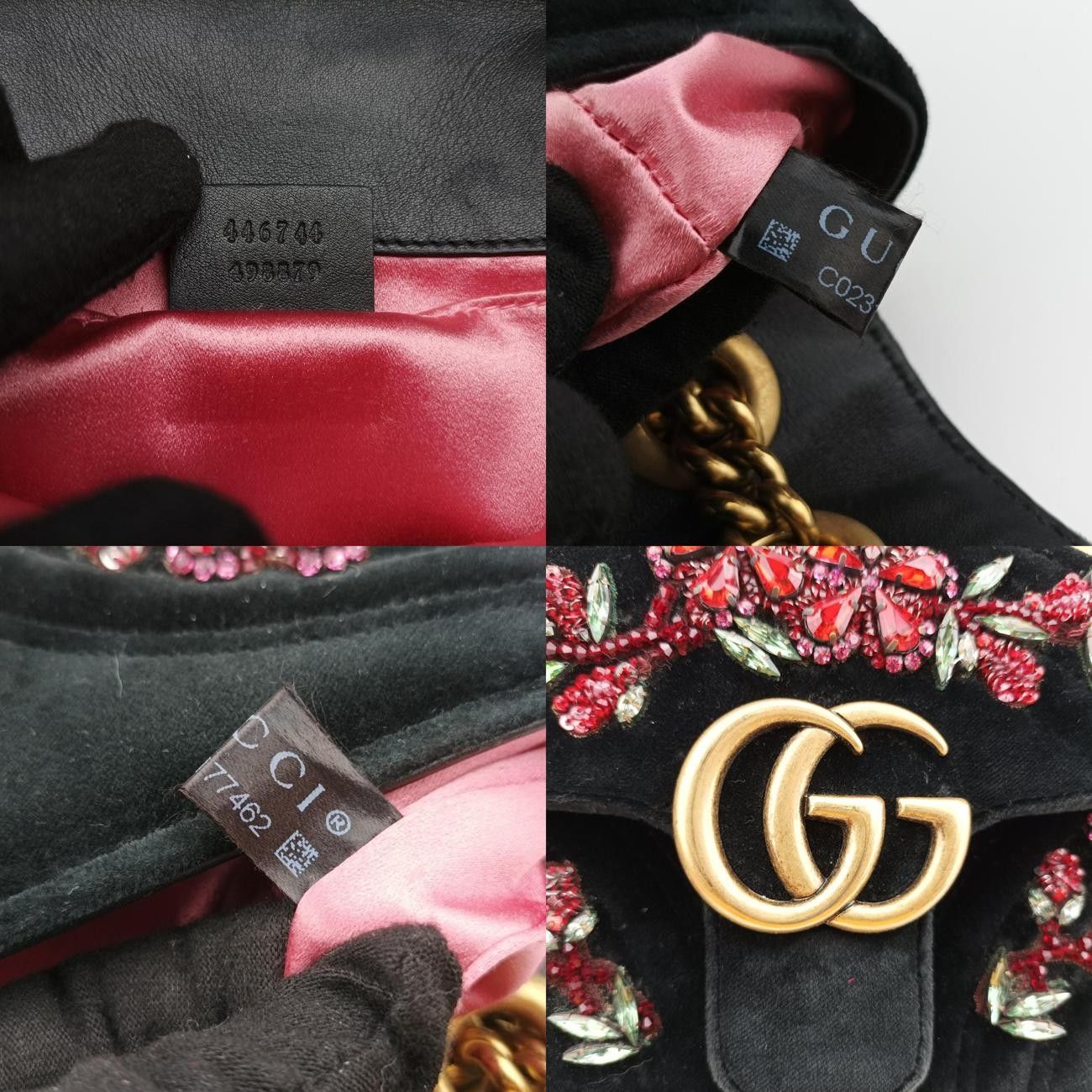 グッチGucciGGマーモントブラックベロア446744C023177462