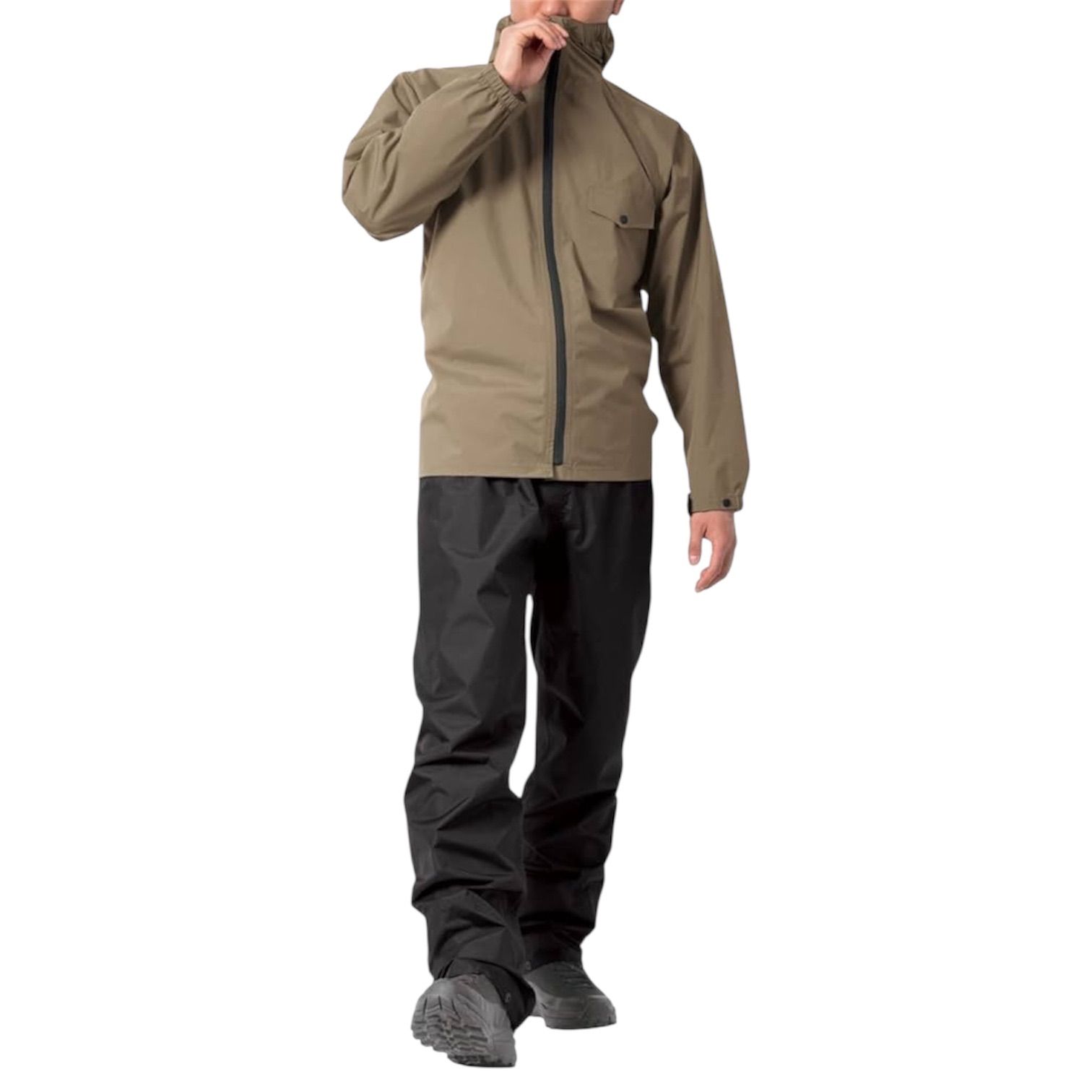 【新着商品】[マック] レインスーツ 耐水圧10，000H2O 上下セット 裾調整可能 フードパッカブル ベンチレーション シームテープ加工 軽量 防水 透湿 撥水 AS-6700 さりげないレインウェアセット