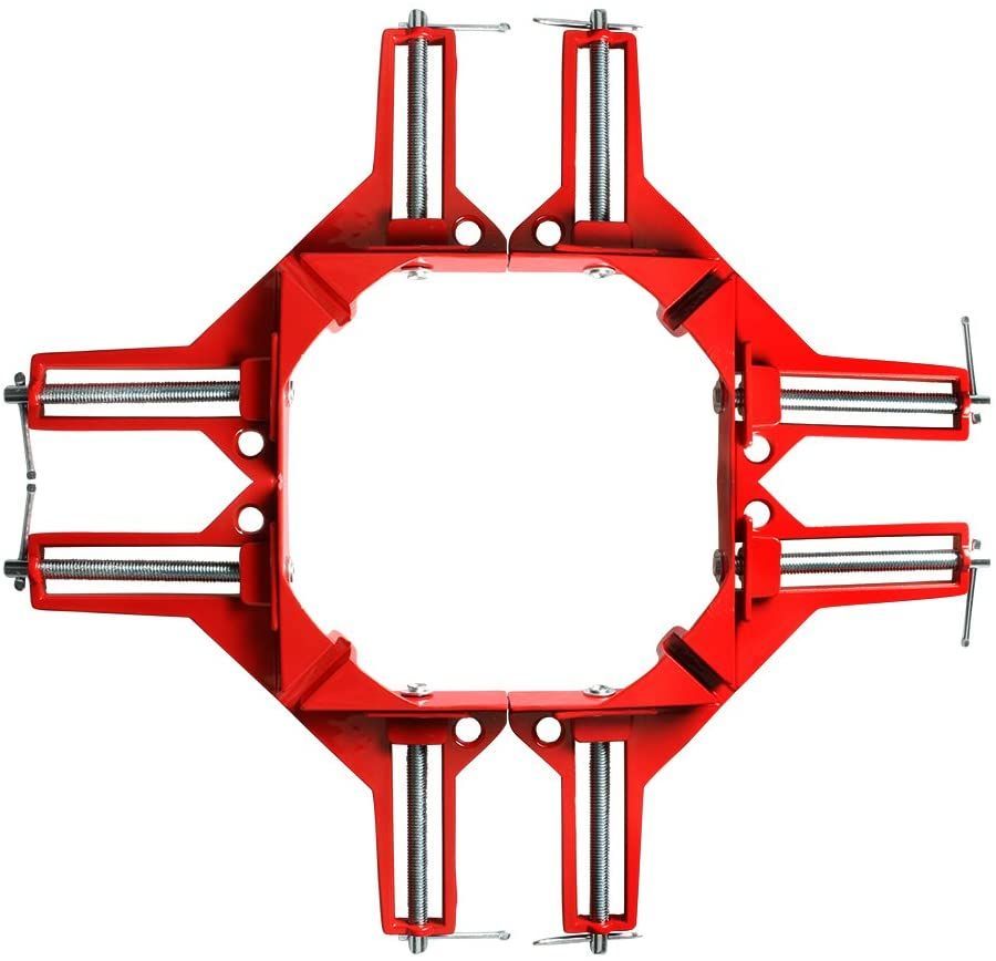 コーナークランプ 4個セット 90℃ DIY 定規 工具 万能 90度 測定 直角クランプ — 1/7