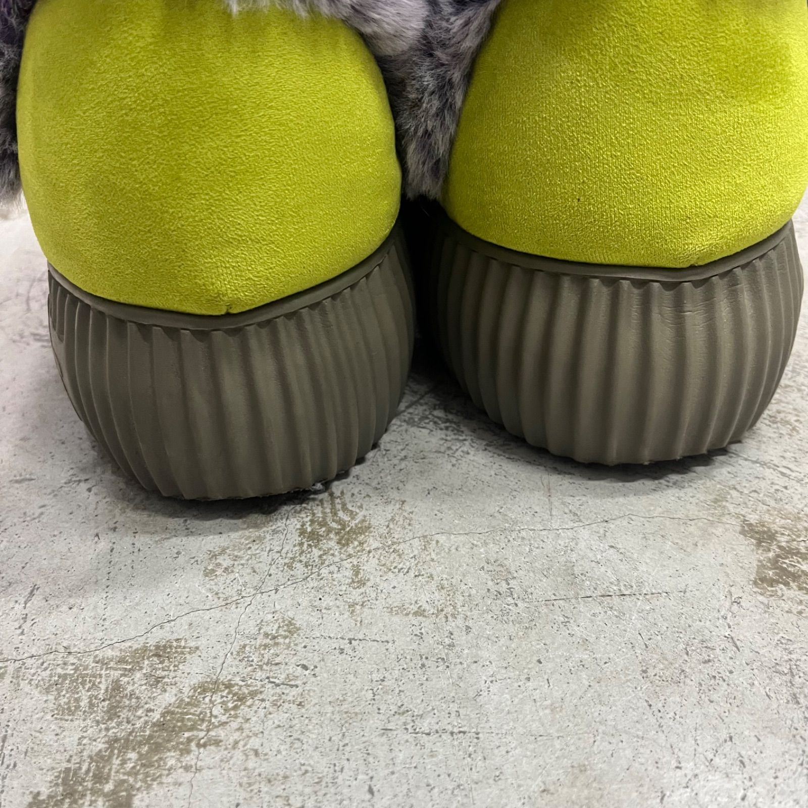 YELLO MOU FAUX FUR BOOTS ファー ブーツ イエロー XXL 94261A1