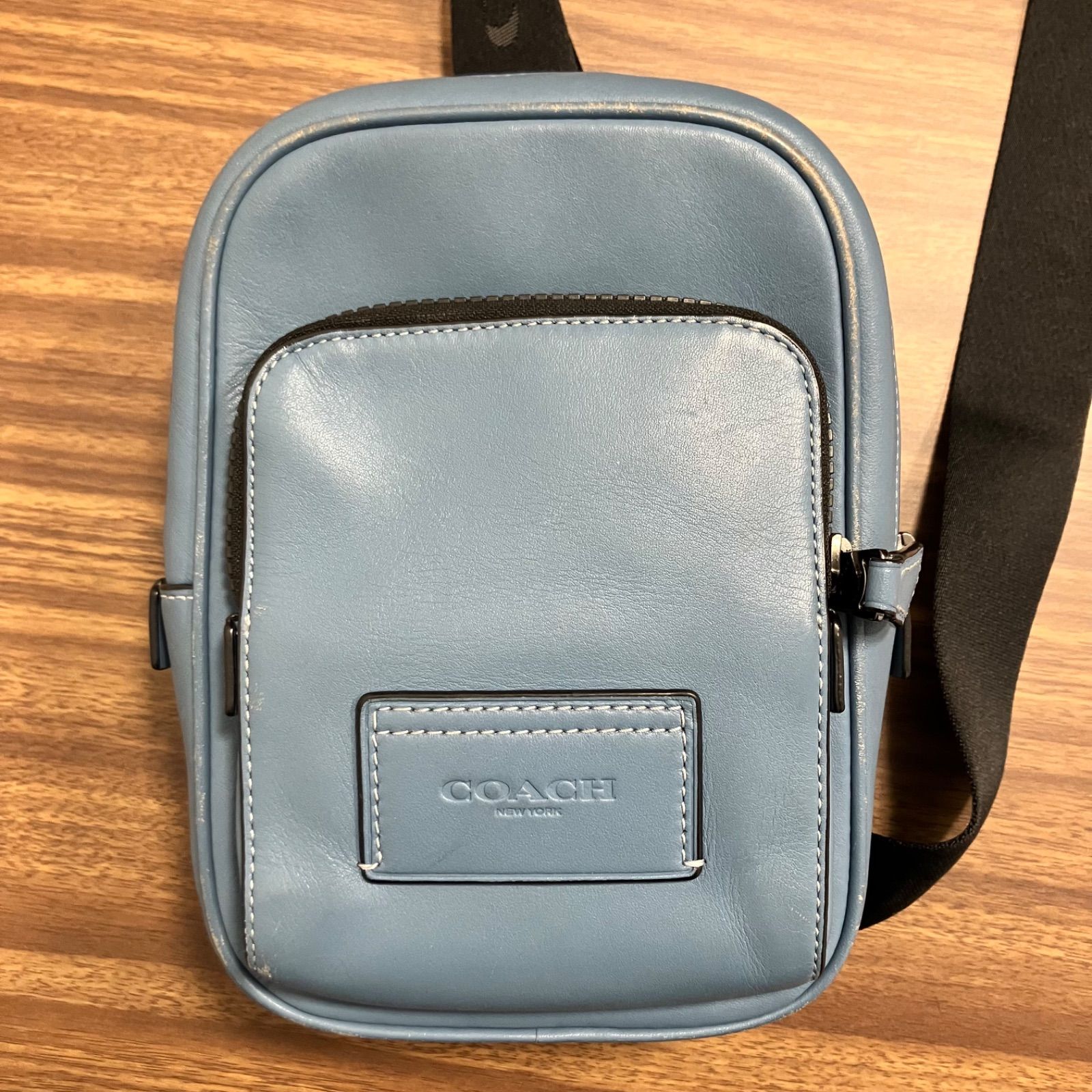 ◎ COACH ショルダーバッグ ブルー メンズ 革 ブルー系 CL410 - メルカリ