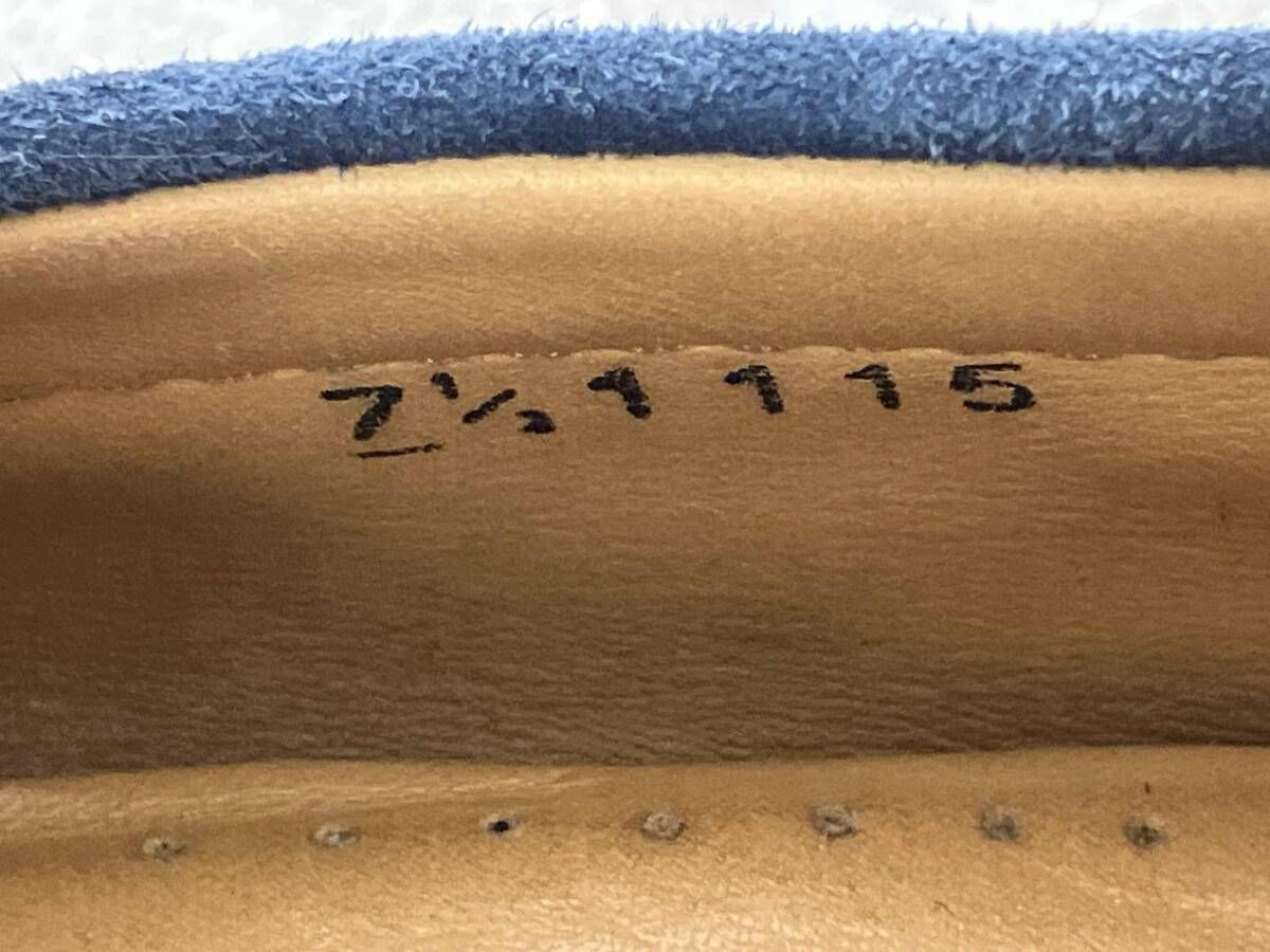 1115 パラーブーツ ケンブリッジ スリッポン ブルー スエード サイズ7 2 1 スペイン製 メンズ