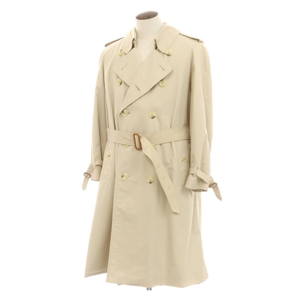 バーバリー BURBERRY ポリエステルコットン トレンチコート ライトベージュ サイズ50 メンズ