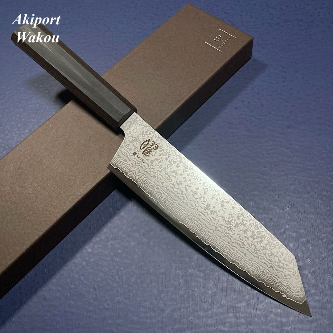 ヤクセル 曜 たくみ 三徳 万能包丁 切付型 VG10 V金10号 170mm 69層 ダマスカス 錆びにくい よく切れる かっこいい ギフト