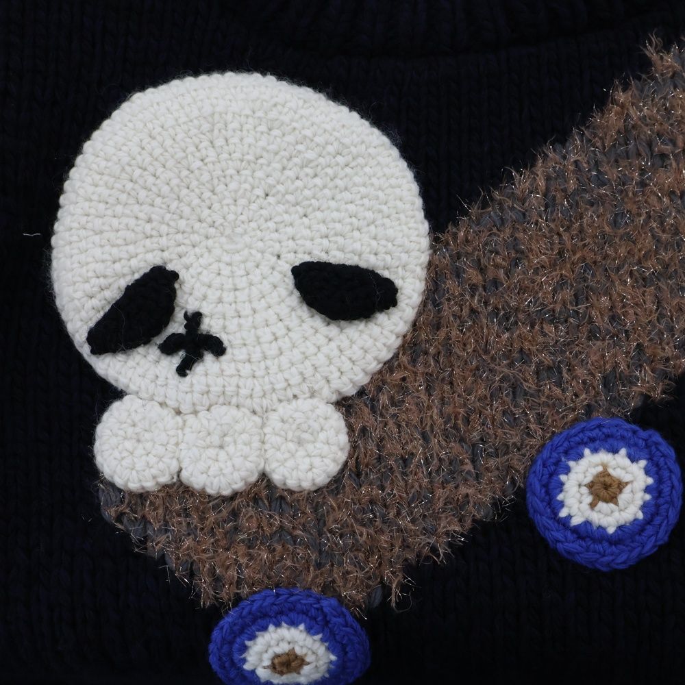 KIDILL (キディル) SKULL SKATE KNIT HAND KNITTED SWEATER スカル