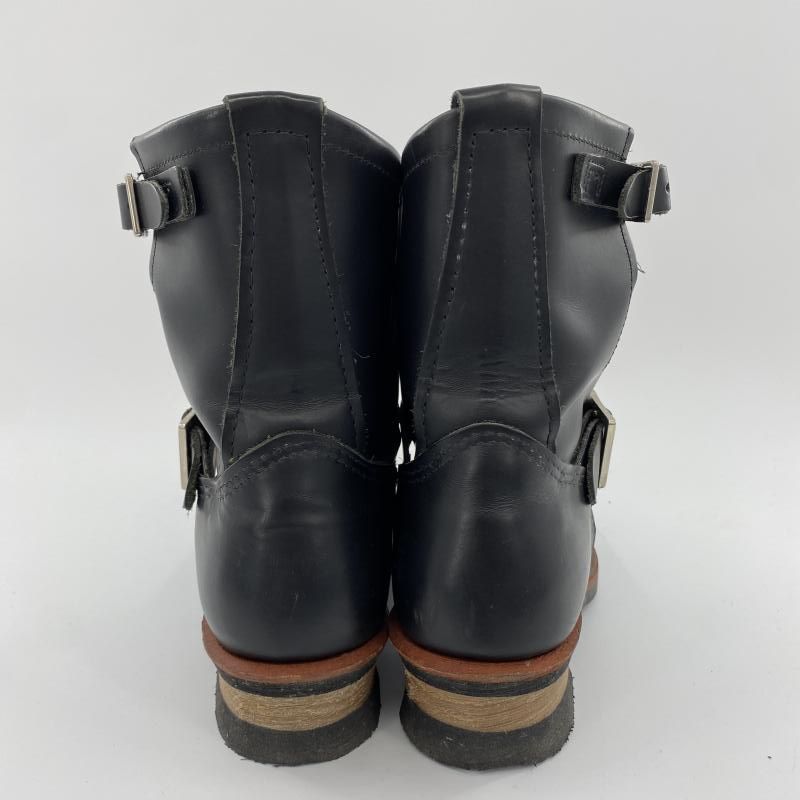 中古】RED WING ショートエンジニアブーツ 27cm 2976 ブラック レッド  