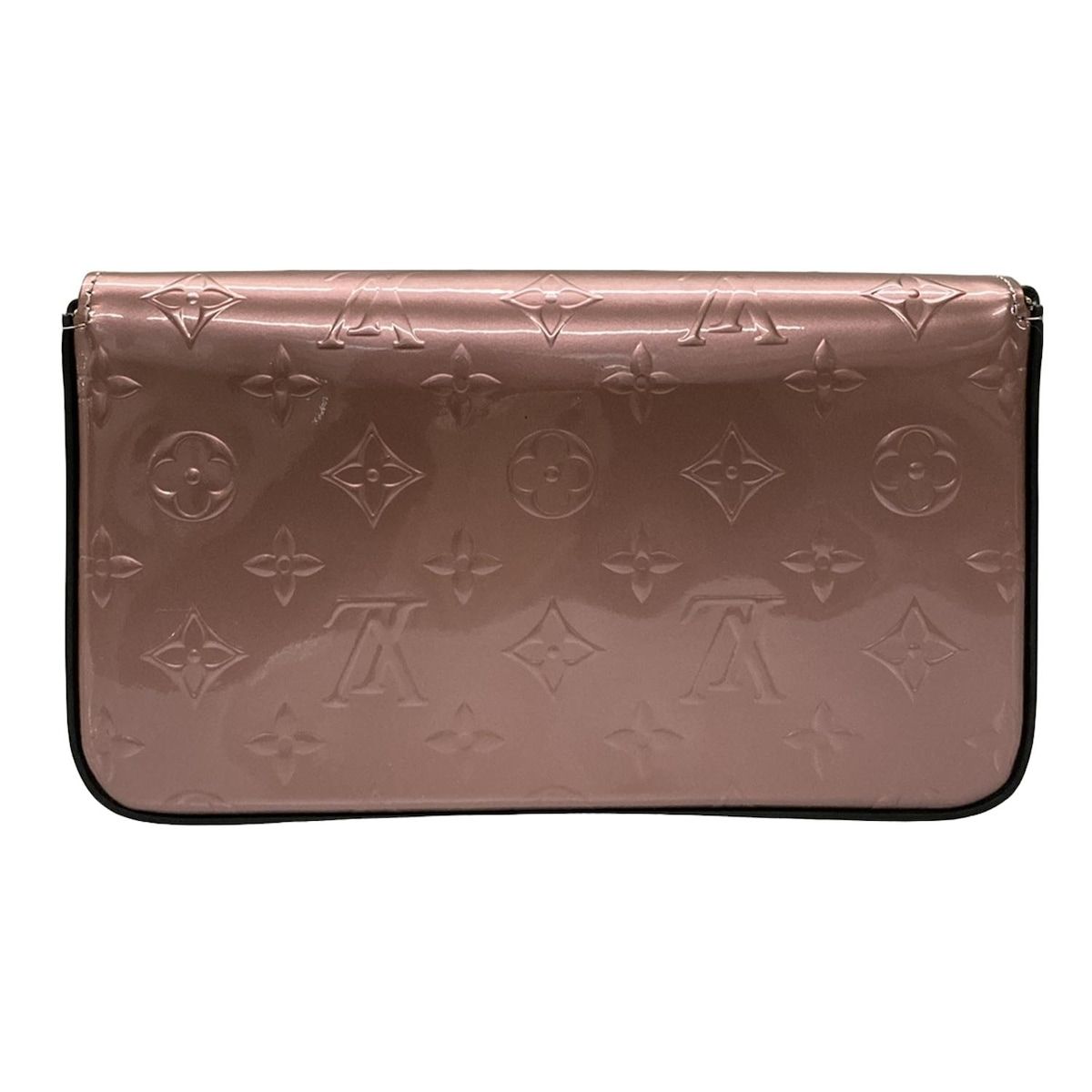 LOUIS VUITTON ルイヴィトン 財布 モノグラムヴェルニ ポシェットフェリシー M69793 ローズパール チェーンウォレット レザー 牛革