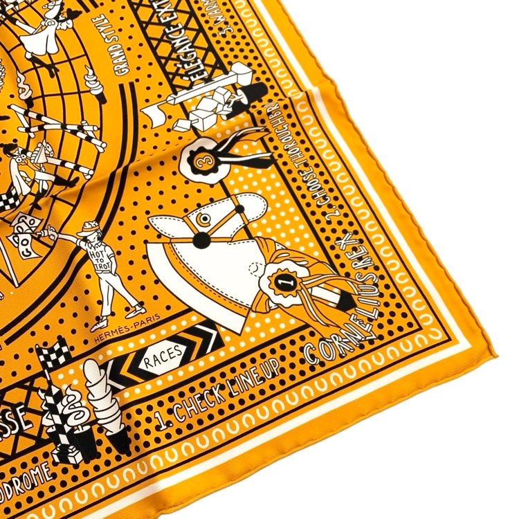 未使用品 HERMES エルメス カレ 55 HOT TO TROT バンダナ シルク