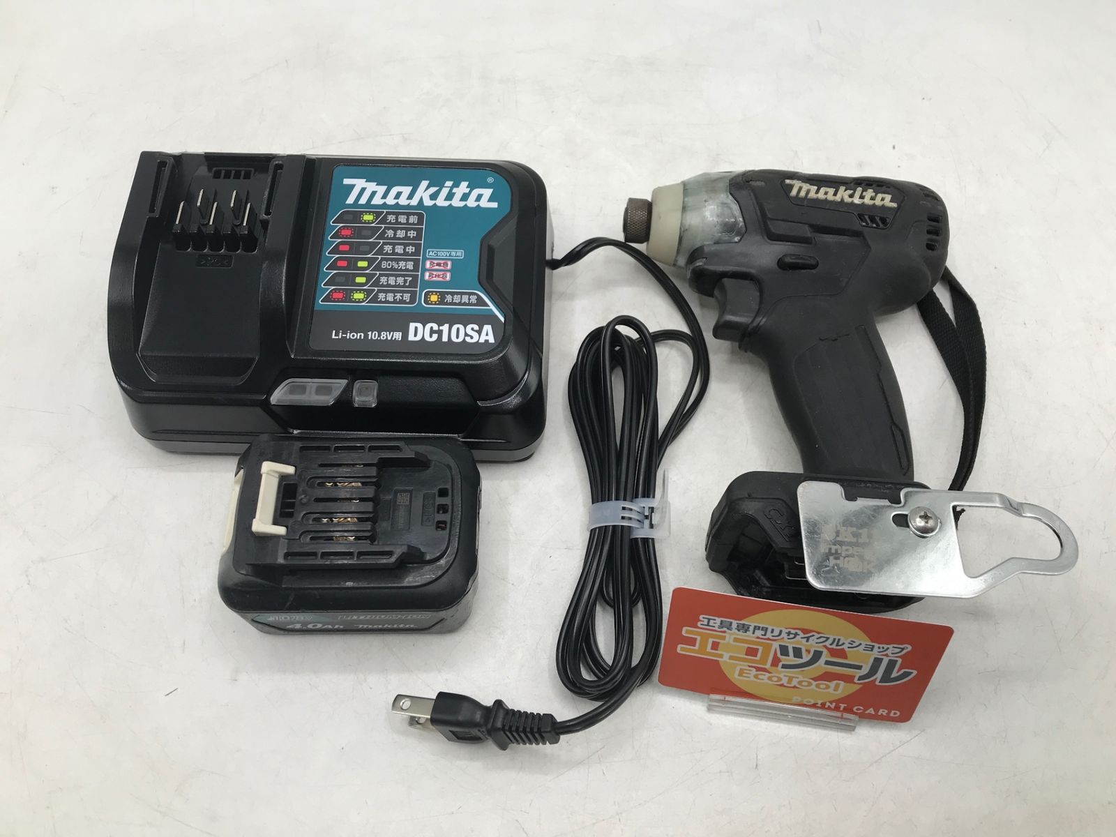 Makita|マキタ 10.8v充電式インパクトドライバ 充電器 バッテリー1個セット TD111DZ 黒 IT2GJUZT4RE2 エコツール岡崎岩津店 M01