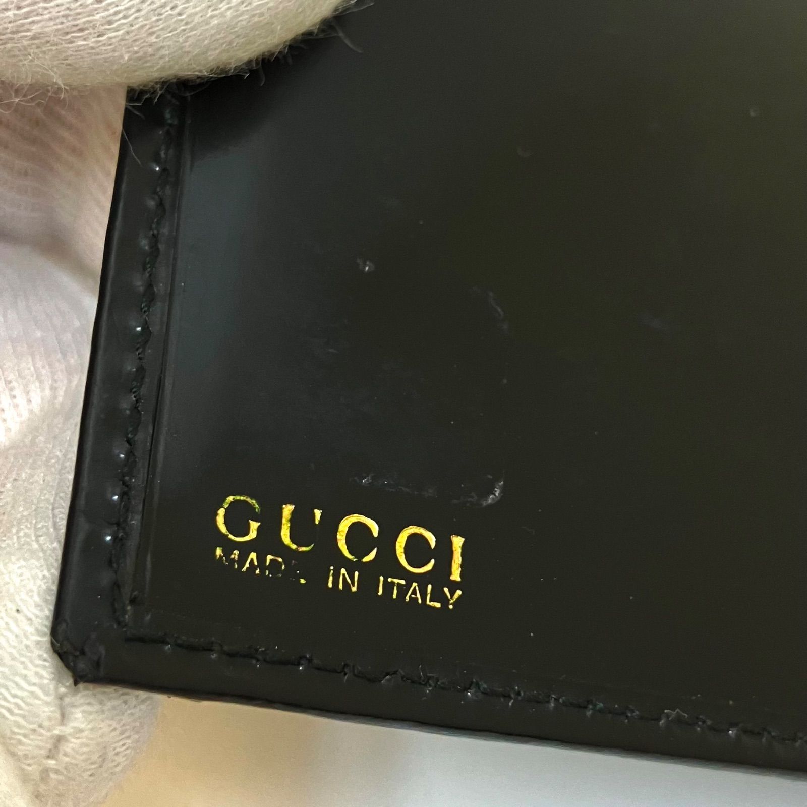 ?最終値下げセール?＊GUCCI ＊グッチ エナメル長財布ブラック 黒 長 