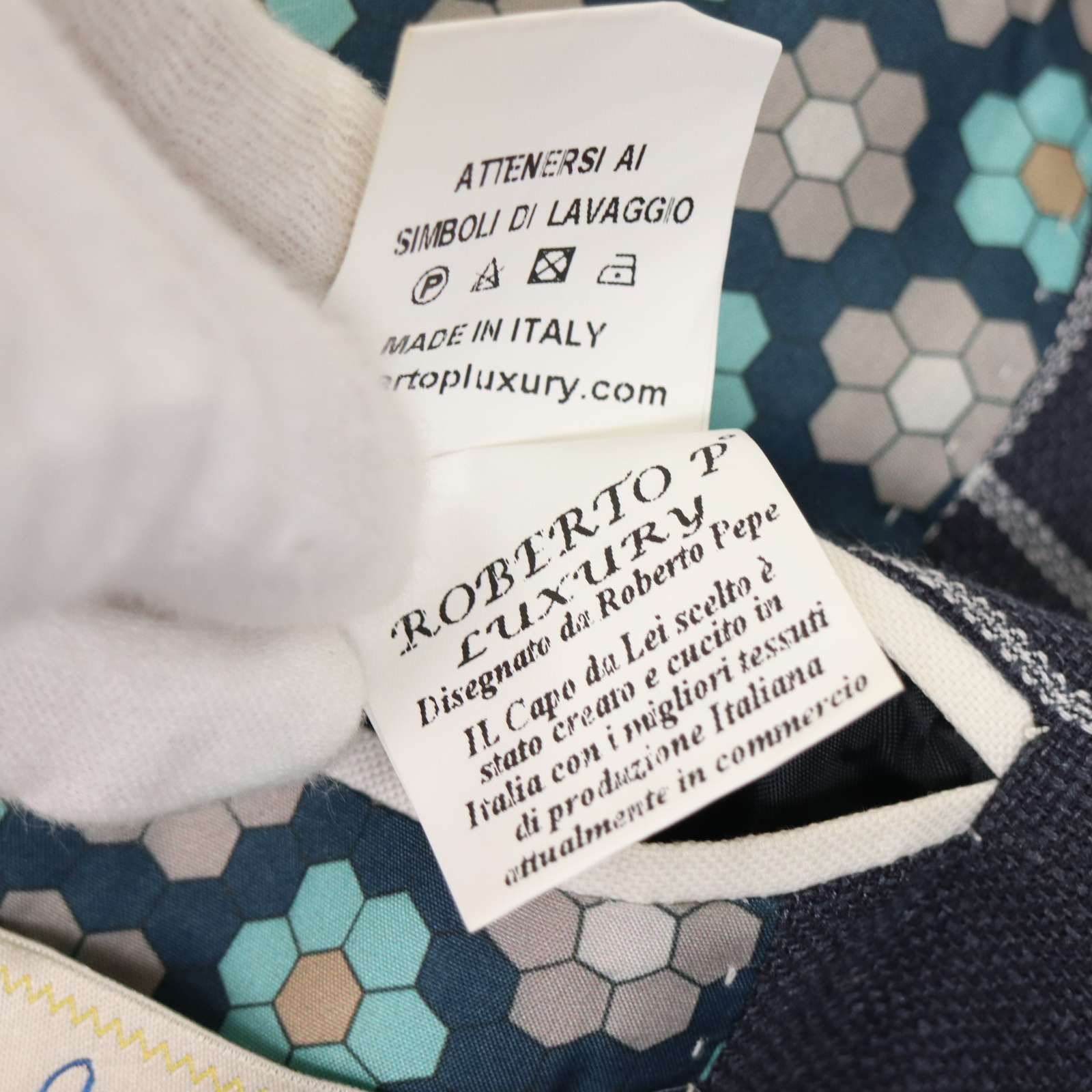 イタリア製☆ ROBERTO P LUXURY ロベルトペペ 通年☆ ウィンドウペン 