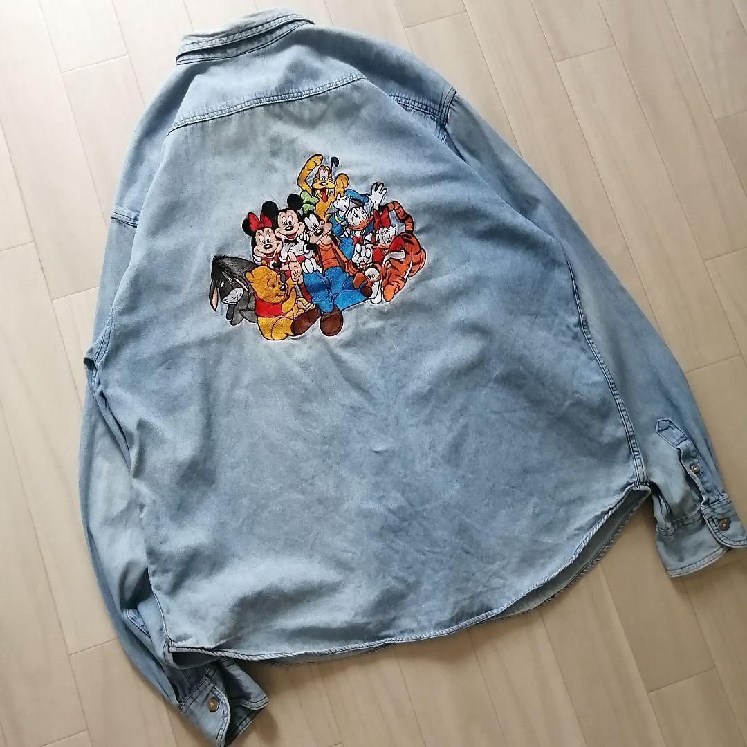 ディズニー　シャツ　ダンガリー　シャツ　ミッキー&フレンズ coen限定／Disney（ディズニー）ダンガリーシャツ