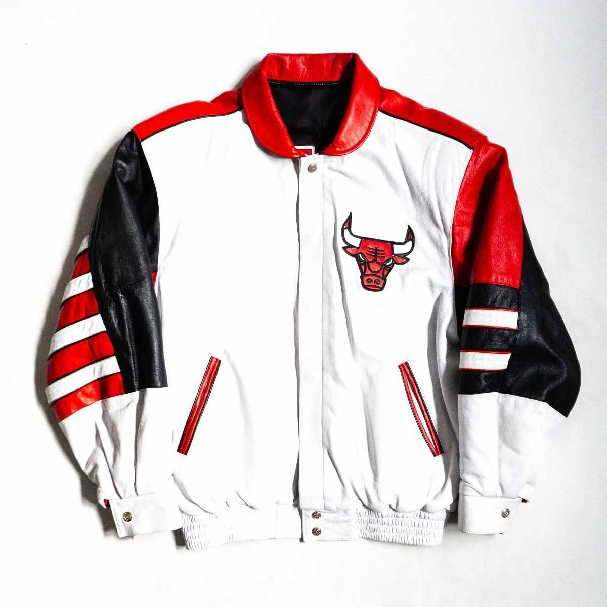 希少カラー】JEFF HAMILTON 【CHICAGO BULLS オールレザー スタジャン