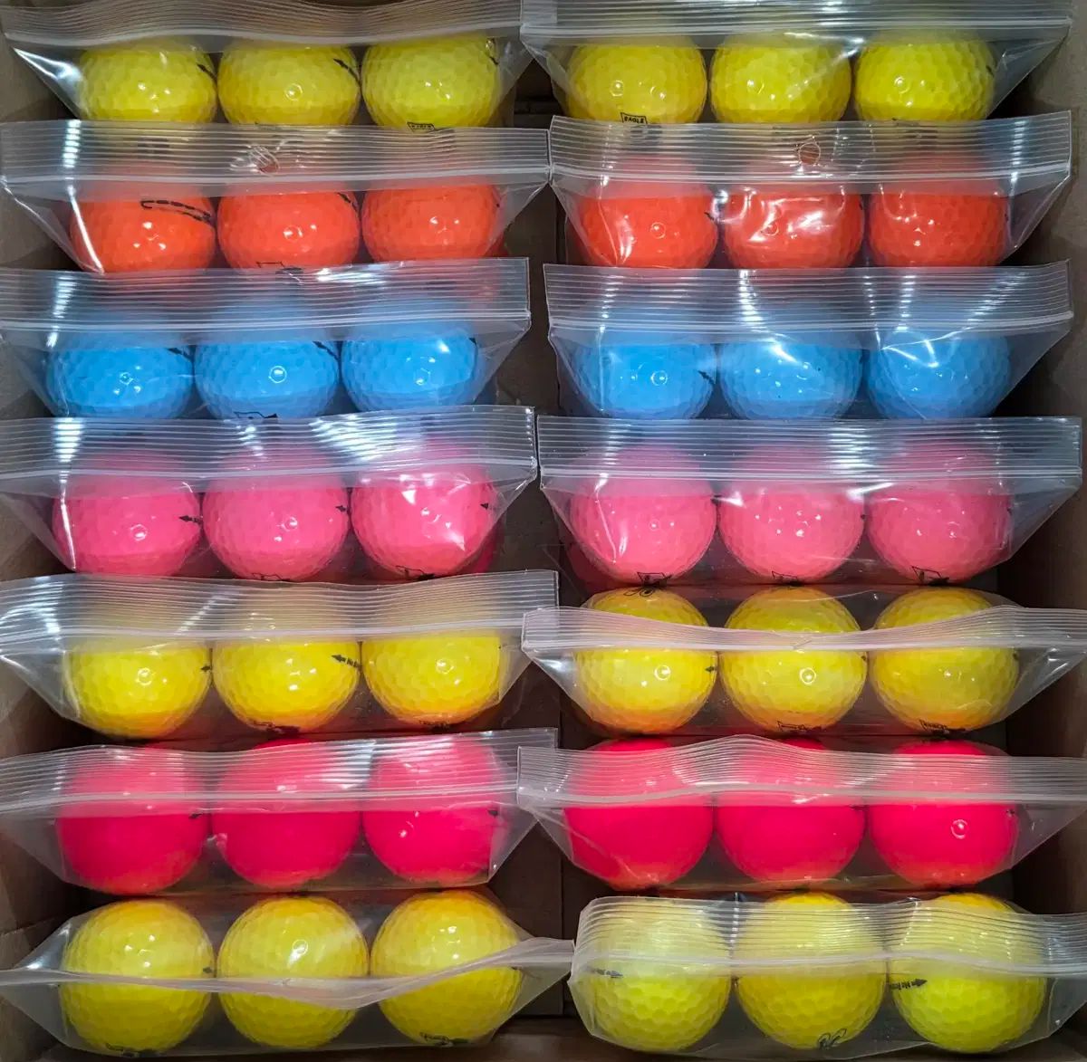 ノーブランド A級 光沢 COLOR ロストボール 120球 ゴルフボール