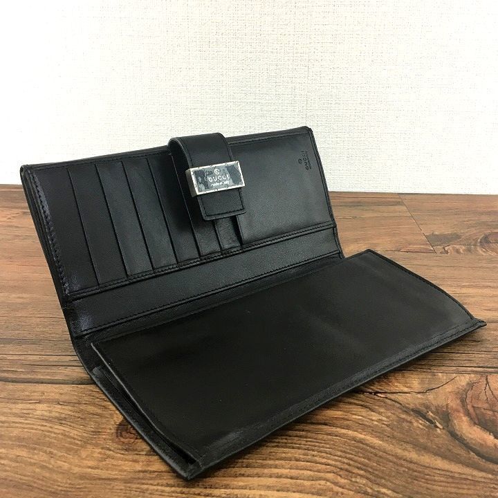 美品 GUCCI 長財布 035.0416.2103 ブラック 473 473 送料込み！ 美品 GUCCI 長財布 035.0416.2103 ブラック W