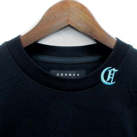 未使用品 クロノス CRONOS バックロゴ ドルマン Tシャツ 半袖 BLACK