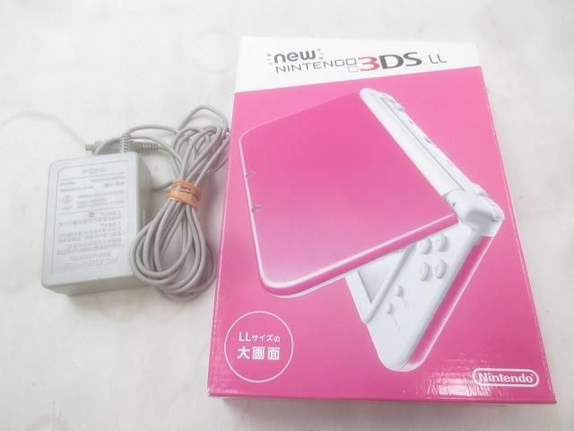 ゲーム ニンテンドー3DS LL 本体 RED-001 ピンク×ホワイト 動作品 き