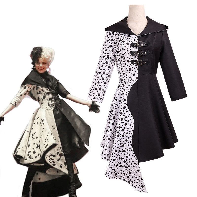 クルエラ ド ヴィル Cruella De Vil コスプレ用衣装 コスチューム 変身 仮装 変装 Cosplay 文化祭 学園祭 ハロウィン クリスマス 誕生日 忘年会 学園祭
