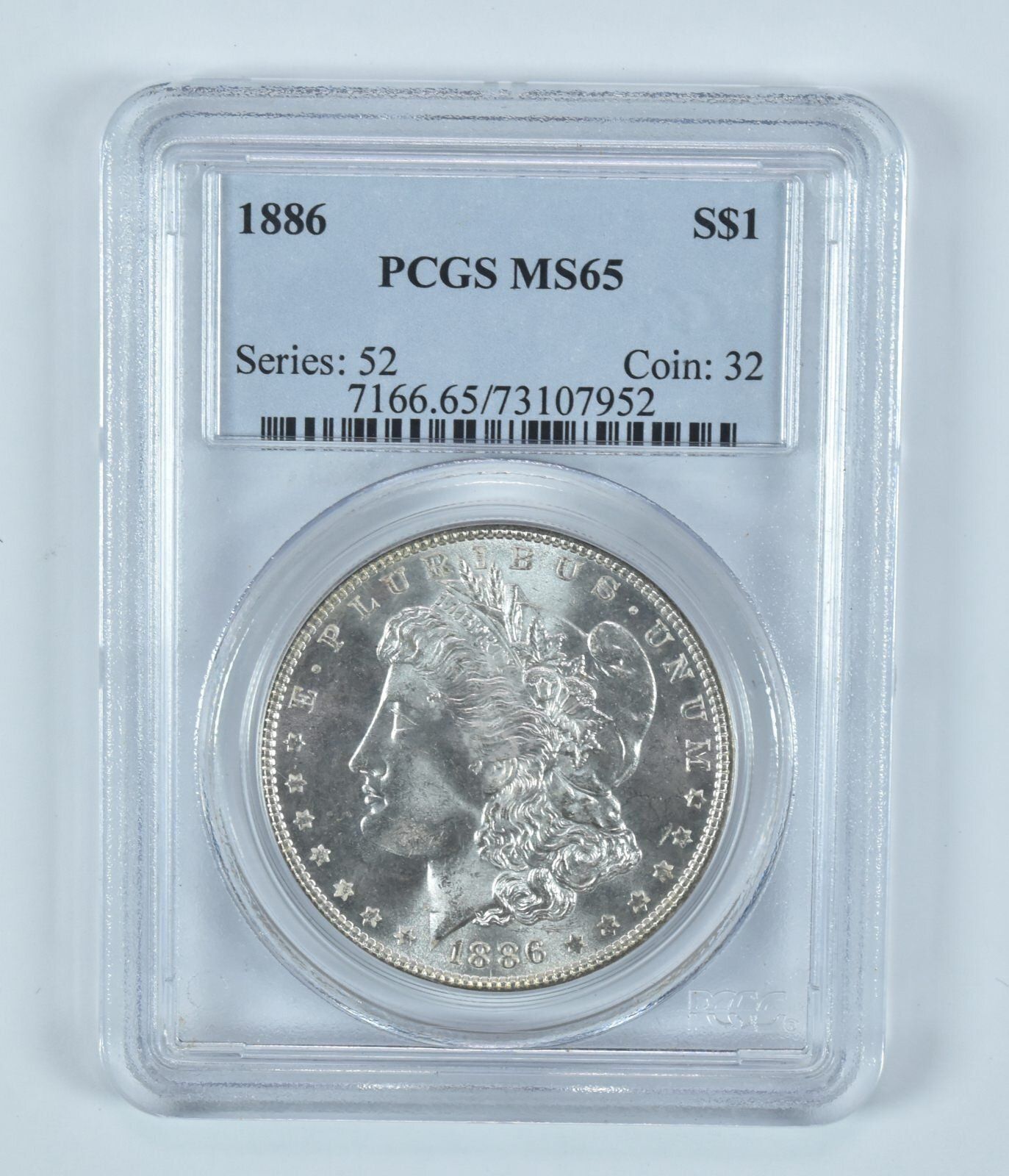 1886年 モルガン銀貨 MS65 PCGS ブルーラベル