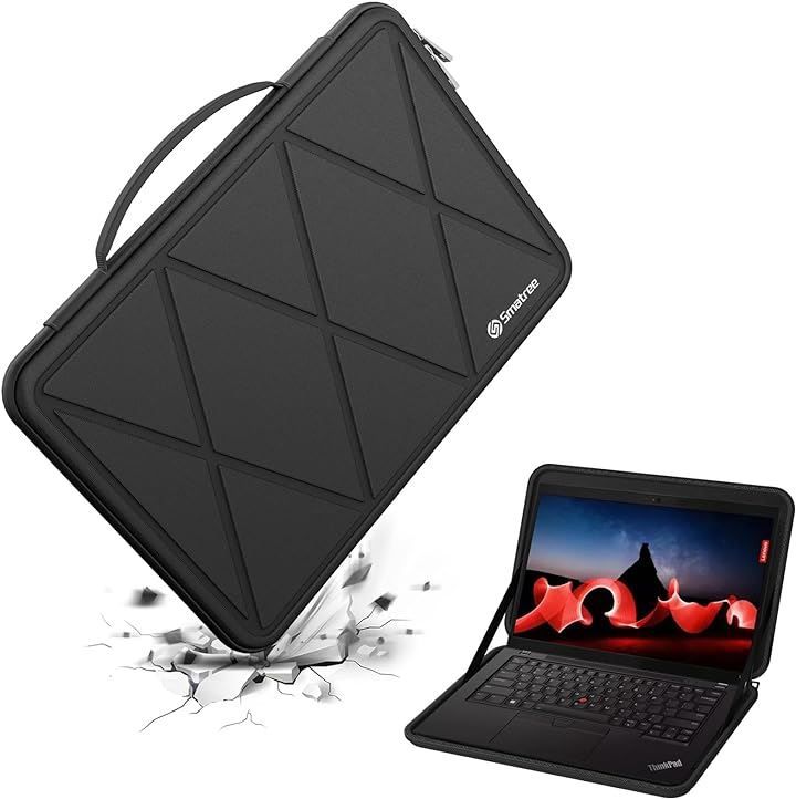 Smatree ハードEVA保護スリーブケース 15インチ Lenovo ThinkPad L15 Gen 4 ThinkBook ラップトップ IdeaPad 1/3i/Slim( Black，  For Lenovo 15インチ（M82）)