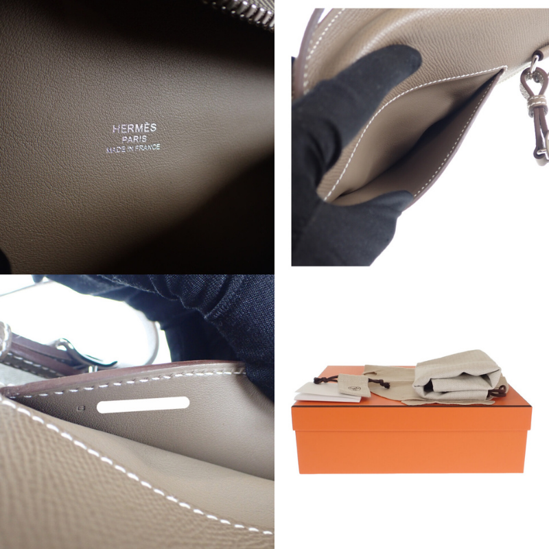 【中古】【Aランク】HERMES エルメス プティット・コース ショルダーバッグ クロスボディ ヴォーエプソン エトゥープ ベージュ系 レディース B刻印【ISEYA】