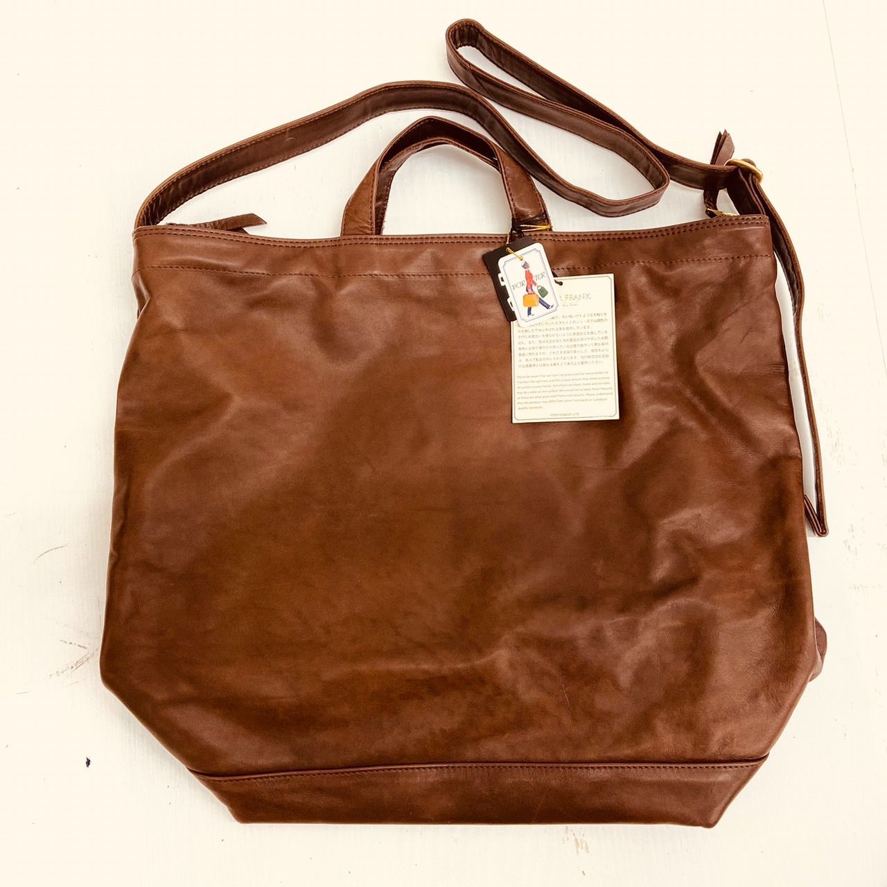 PORTER FRANK ポーター フランク レザー 本革 トートバッグ ミニポーチ 