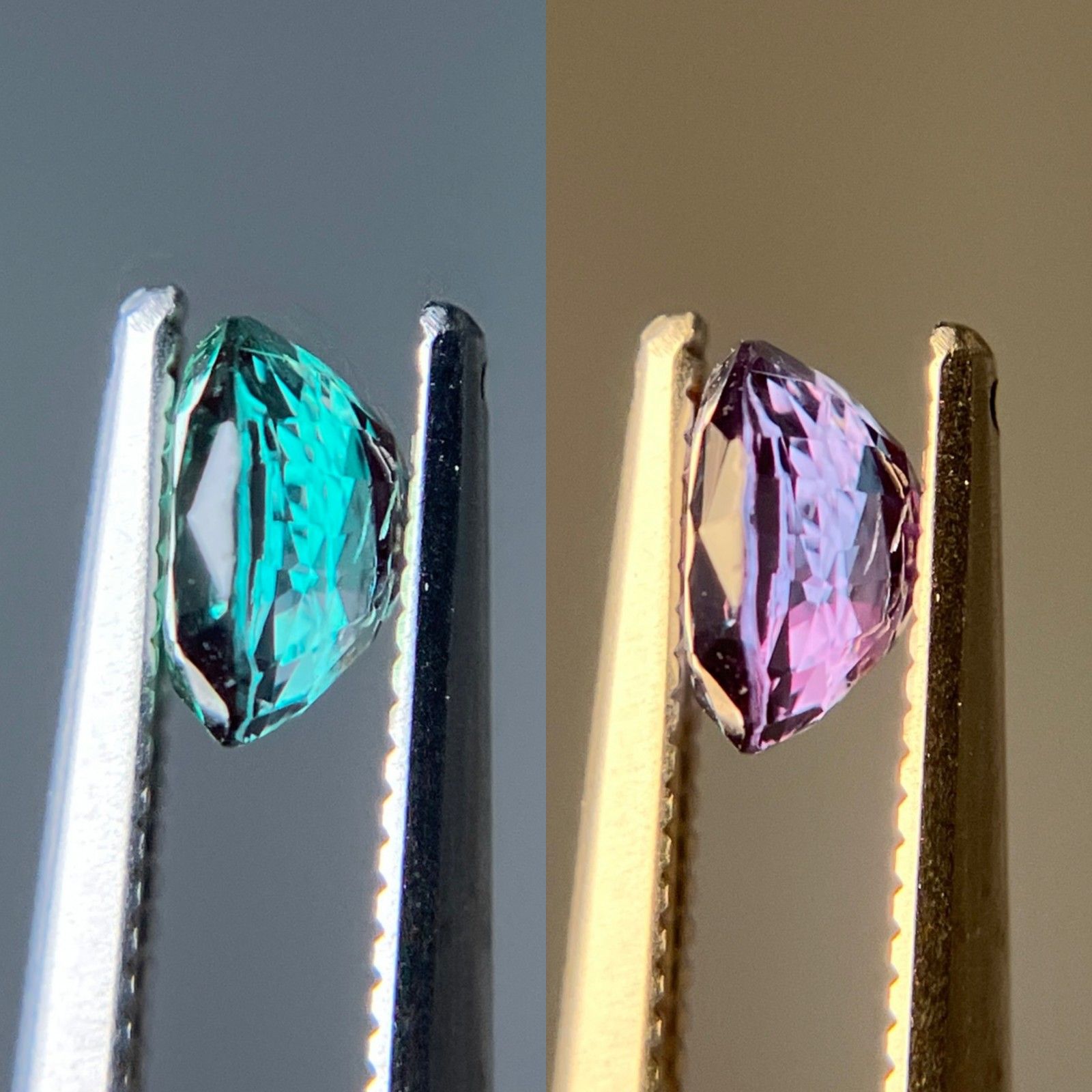 アレキサンドライト 天然 0.864ct 中央宝石ソーティング付き