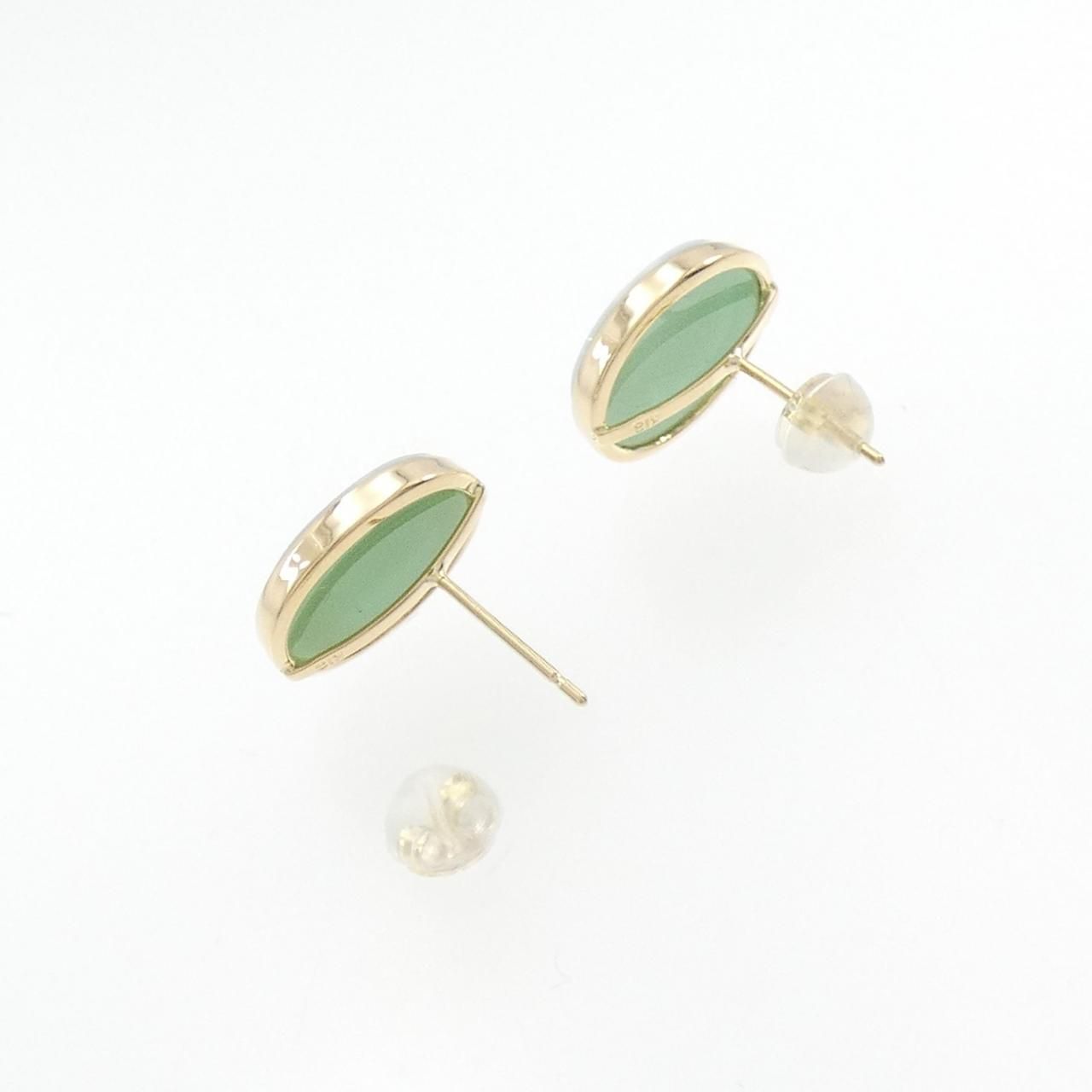 K18YG メノウカメオ ピアス - メルカリ 