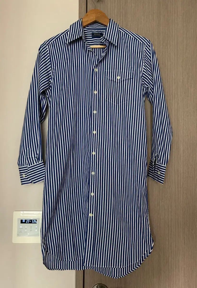 ポロ Ralph Lauren ラルフローレン 青 ストライプ ワンピース s 55