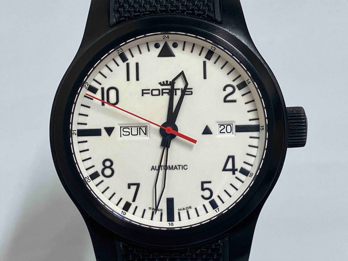 FORTIS フォルティス 655.18.12K ノクタール 自動巻き腕時計 裏蓋スケルトン 25石 SSケース ラバーベルト