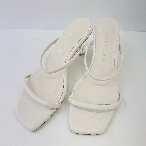 Le talon ルタロン サンダル美品 ◇ LE TALON ルタロン ヒール部分宝石風装飾 シンプル 夏